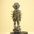African Nail Fetish Statue Congo Ritual Figure Wood Tribal Art Decor Sculpture Decor-G5869