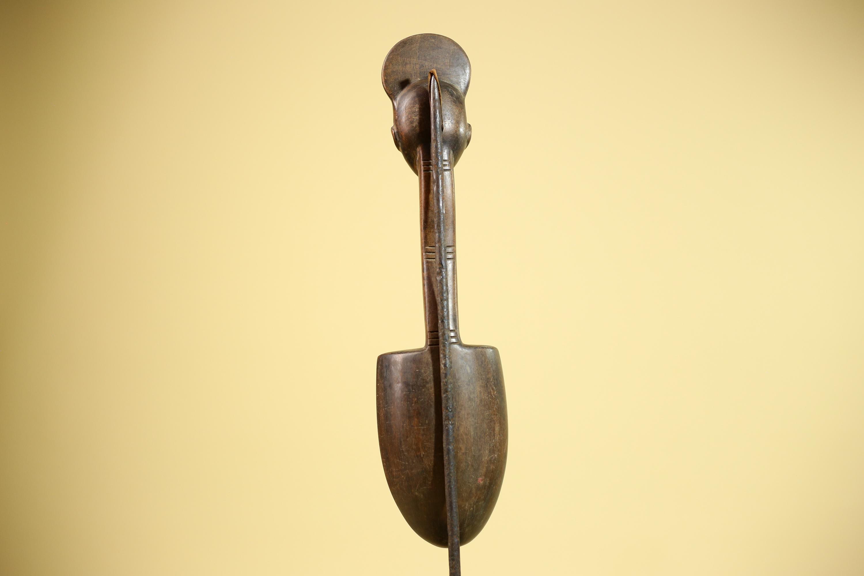 Baule Ritual Spoon African Wooden Ladle Côte d’Ivoire Tribal Art Sculpture-G5877