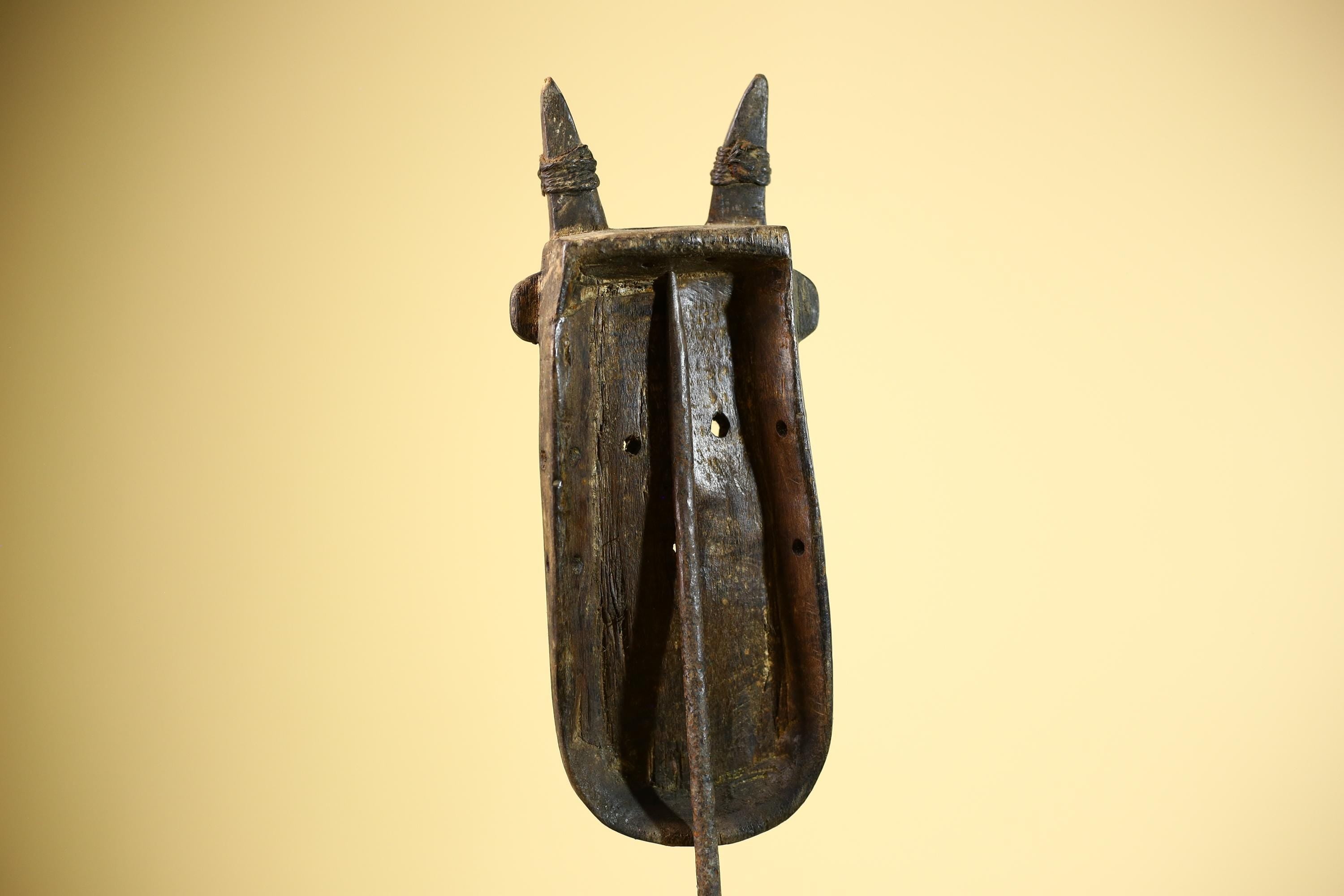 African Dogon Mask Carved Wood Horned Crest West Africa Tribal Art Decor-G5887