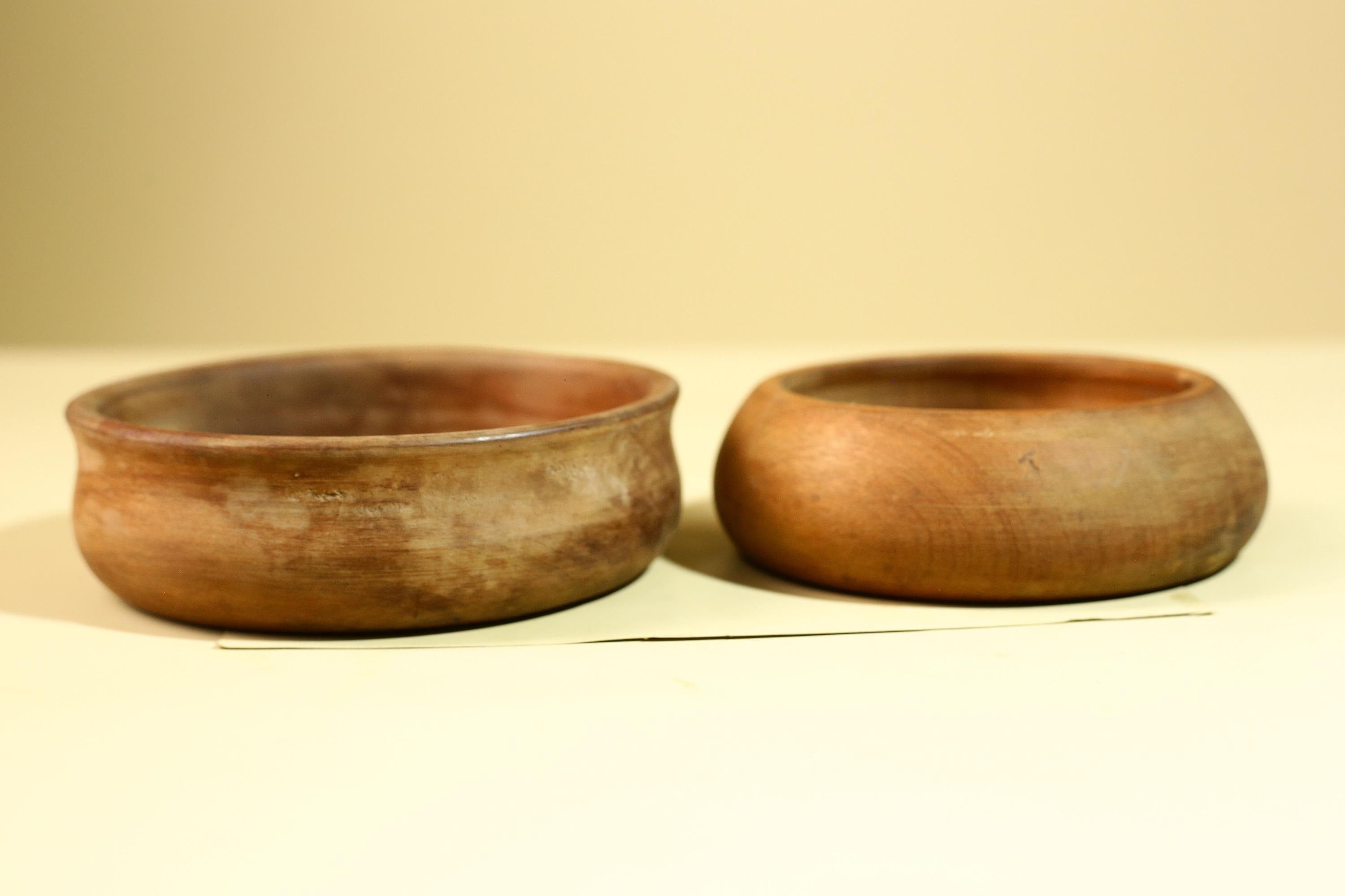 African Handcrafted Wooden Bowls and Plates Set Rustic Tribal Decor-G5907