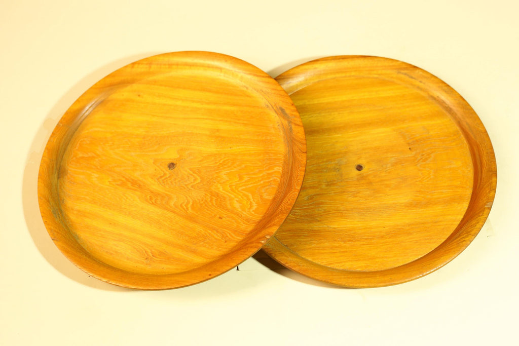 African Handcrafted Wooden Bowls and Plates Set Rustic Tribal Decor-G5907