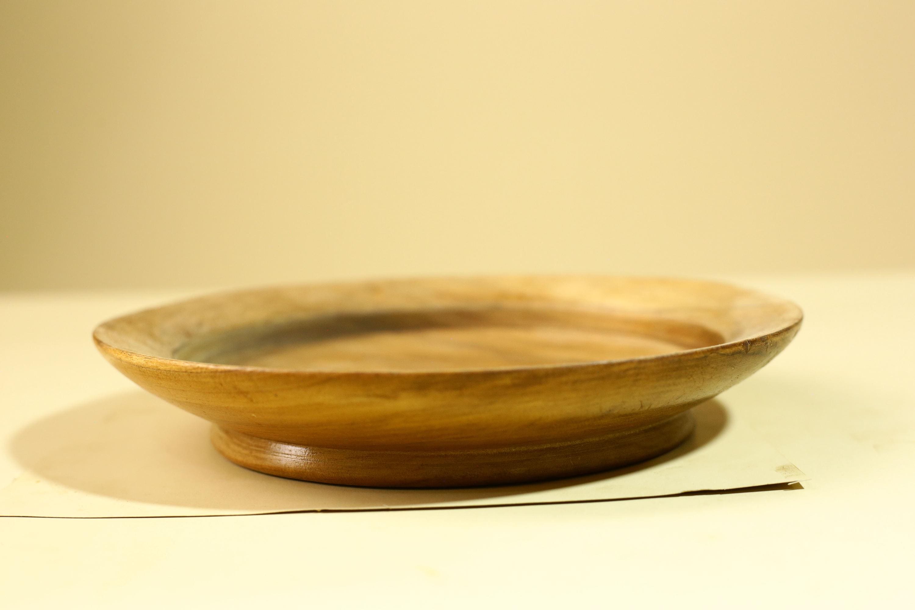 African Handcrafted Wooden Bowls and Plates Set Rustic Tribal Decor-G5908