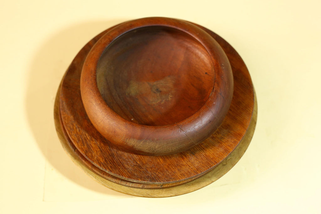 African Handcrafted Wooden Bowls and Plates Set Rustic Tribal Decor-G5908