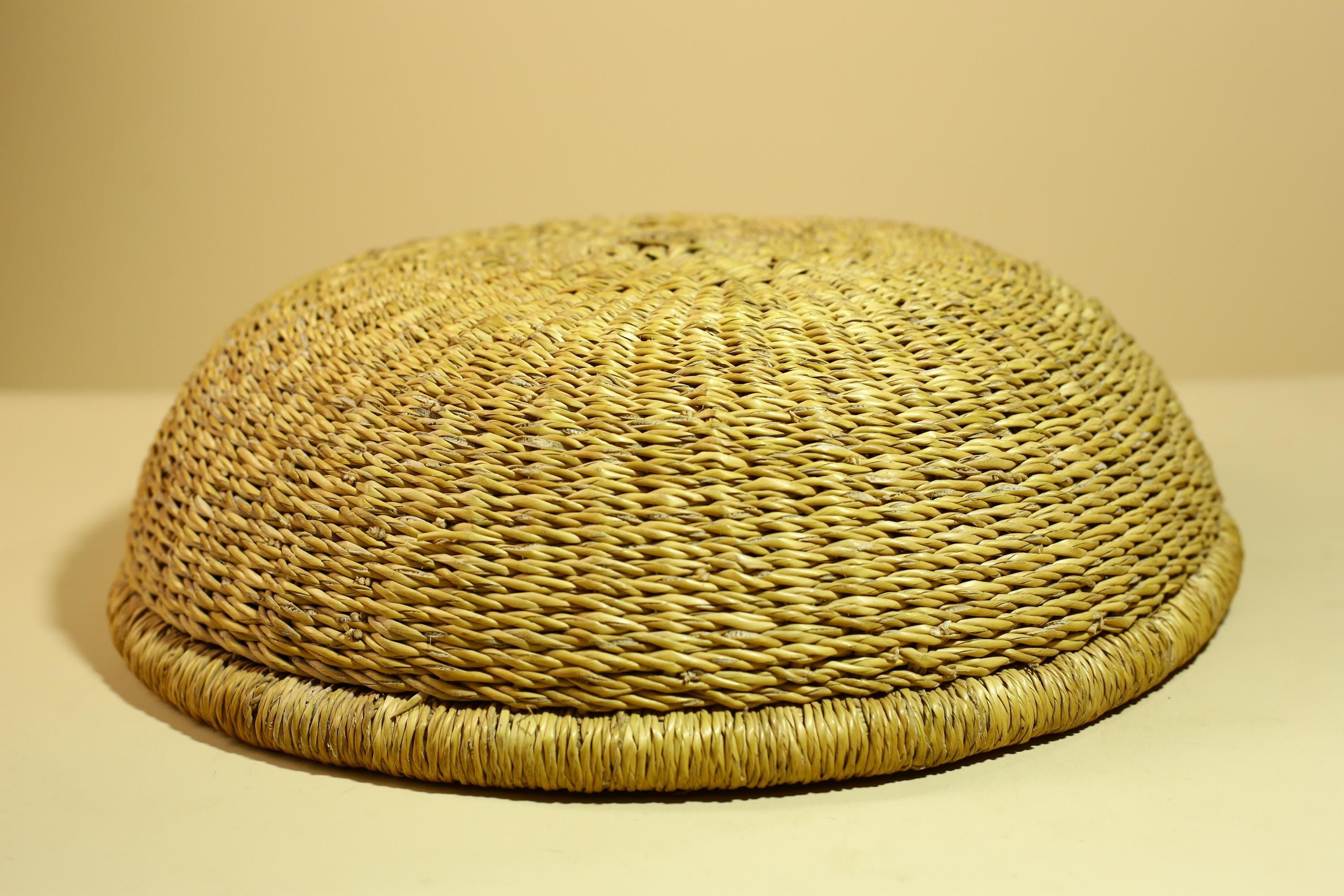 African Woven Basket Natural Straw Handmade Storage Tribal Decor-G5918