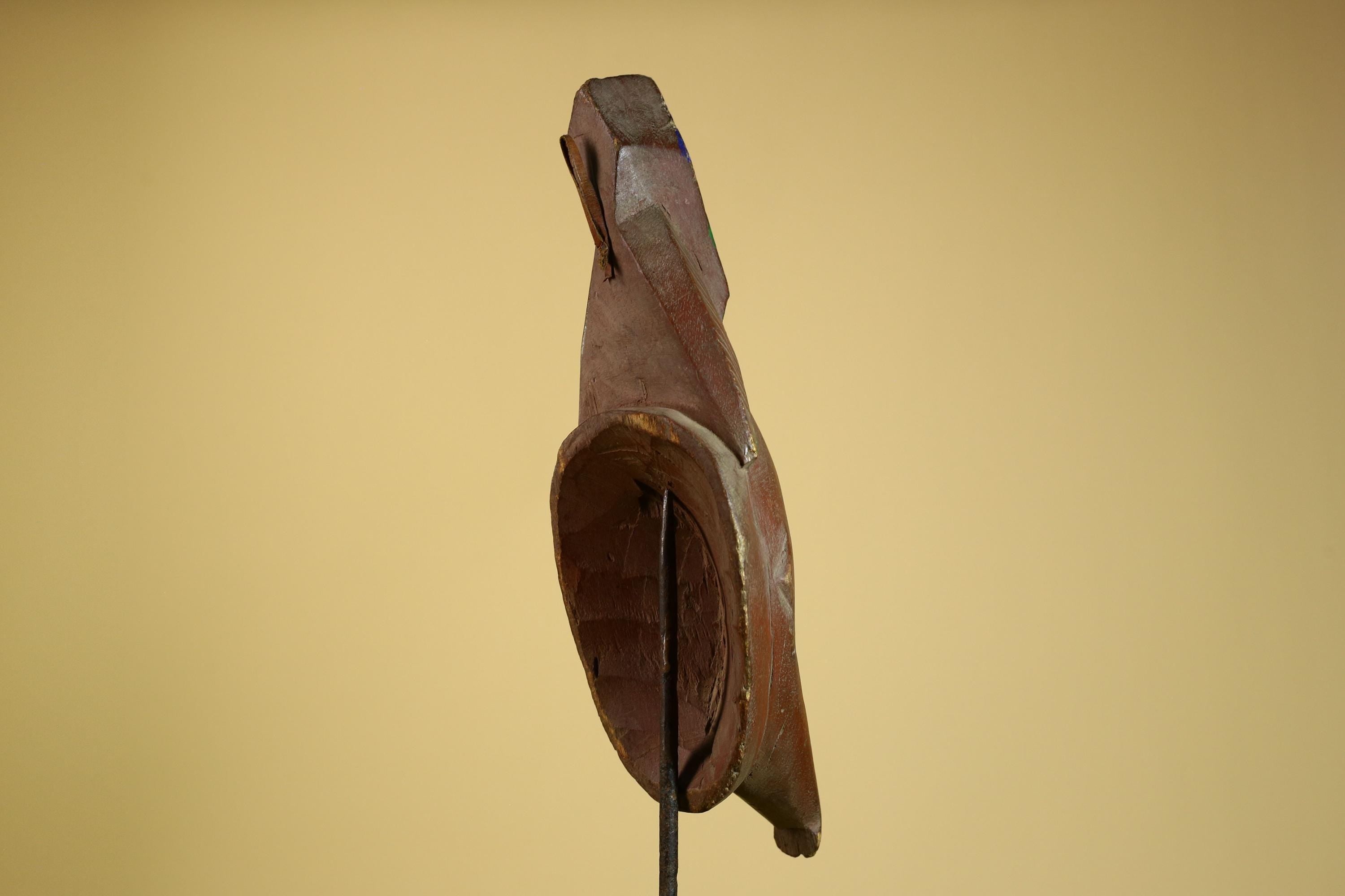 African Guro Mask Carved Wood Green Crest Côte d’Ivoire Tribal Art Decor-G5935