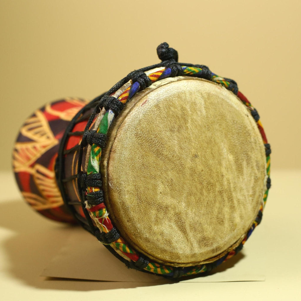African Djembe Drum Carved Wood Rope Tuned Hand Drum Tribal Art Decor-G5942