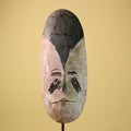 African Tribal Mask Carved Wood Painted Features Gabon Art Decor-G5947
