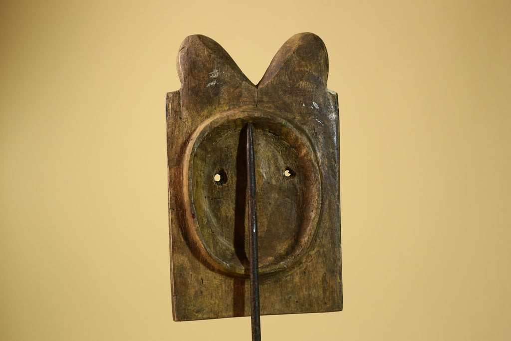 African Tribal Mask Carved Wood Painted Features Congo Wall Art Decor-G5948