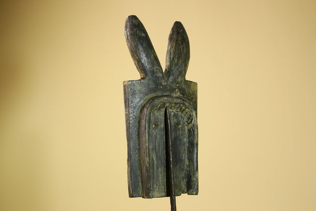 African Bwa Mask Carved Wood Painted Geometric Burkina Faso Tribal Decor-G5950