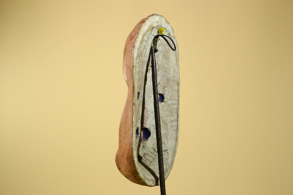 African Dan Gio Mask Carved Wood Blue Pigments Tribal Art Côte d’Ivoire Vintage-G5959