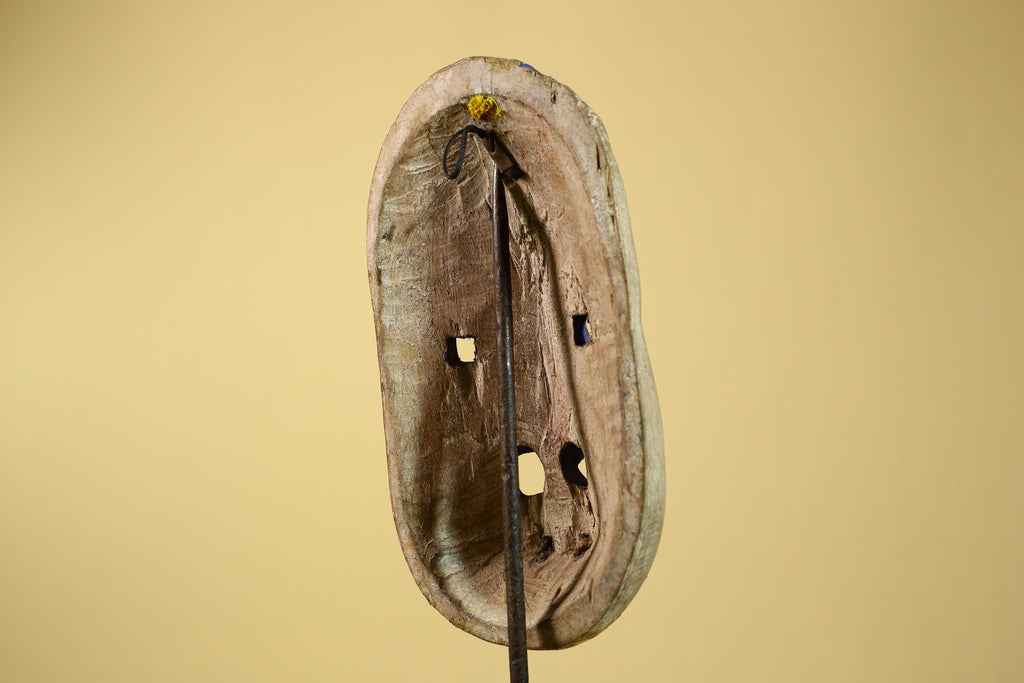 African Dan Gio Mask Carved Wood Blue Pigments Tribal Art Côte d’Ivoire Vintage-G5959