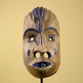 African Dan Gio Mask Carved Wood Blue Pigments Tribal Art Côte d’Ivoire Vintage-G5959