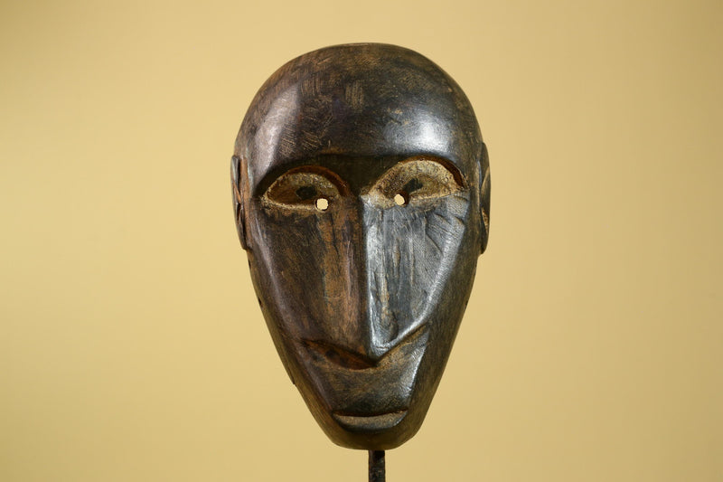 Dan African Mask Wood Carved Long Face Liberia Tribal Art-G5960