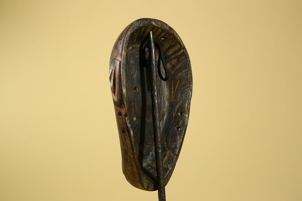 Dan African Mask Wood Carved Long Face Liberia Tribal Art-G5960