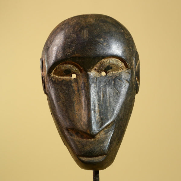 Dan African Mask Wood Carved Long Face Liberia Tribal Art-G5960