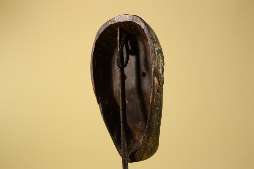 Dan African Mask Wood Carved Long Face Liberia Tribal Art-G5960