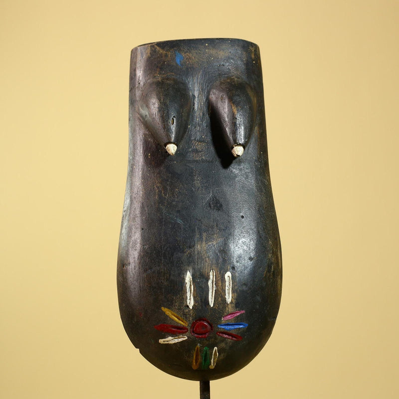 African Dan Torso Mask Carved Wood Painted Details West Africa Tribal Art-G5961