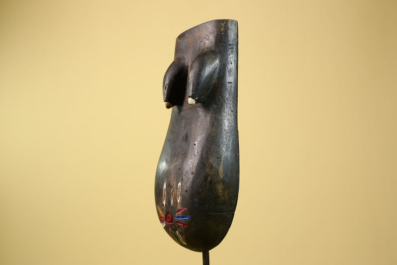 African Dan Torso Mask Carved Wood Painted Details West Africa Tribal Art-G5961