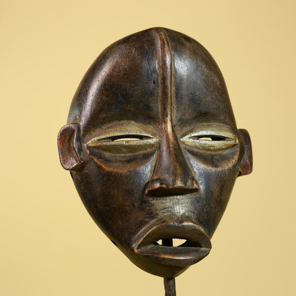 African Dan Mask Carved Wood Classic Form Côte d’Ivoire Tribal Art Decor-G5966