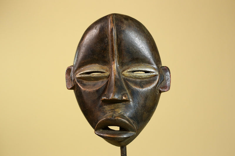 African Dan Mask Carved Wood Classic Form Côte d’Ivoire Tribal Art Decor-G5966