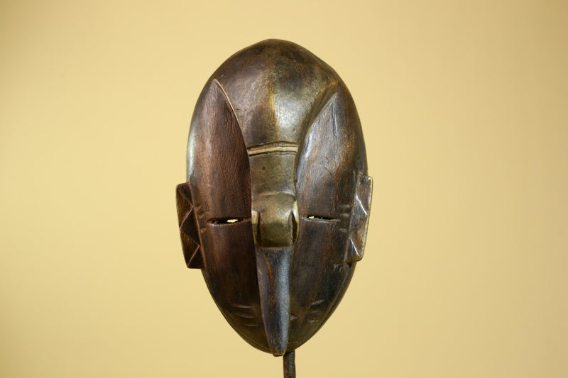 African Dan Mask Carved Wood Long Nose Tribal Art Côte d’Ivoire Decor-G5968