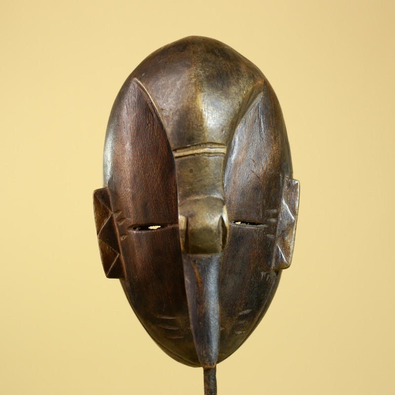 African Dan Mask Carved Wood Long Nose Tribal Art Côte d’Ivoire Decor-G5968