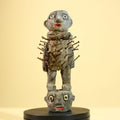 African Kongo Nail Fetish Statue Carved Wood Nkisi Nkondi Congo Ritual Figure-G5889