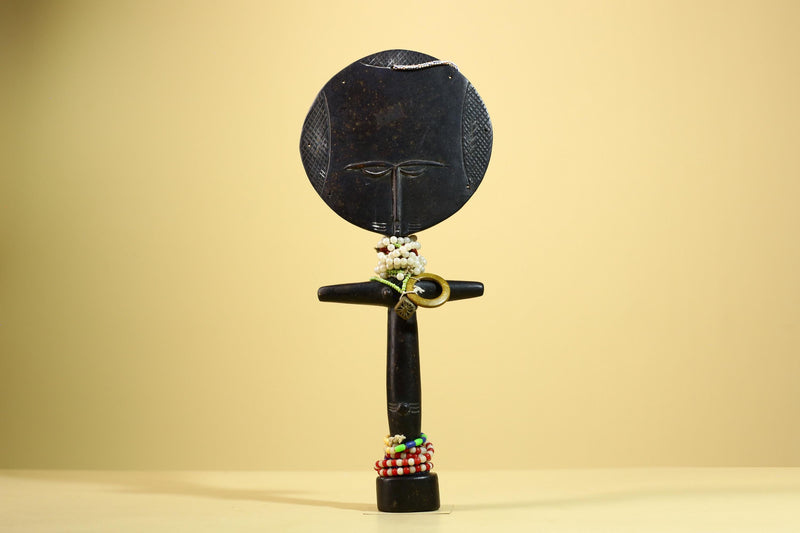 African Akuaba Figure Carved Wood Ghana Fertility Doll Tribal Art Decor-G5981