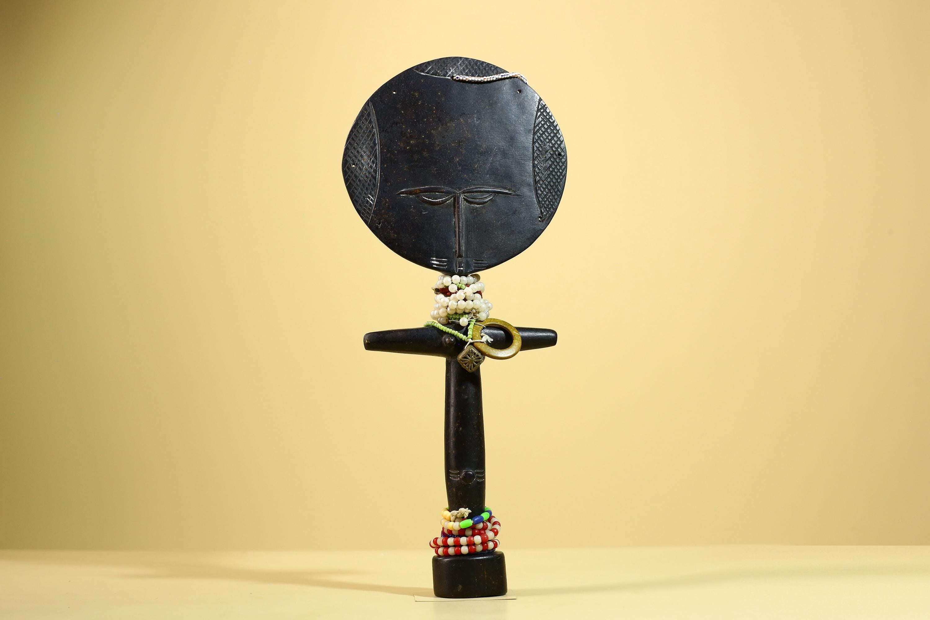 African Akuaba Figure Carved Wood Ghana Fertility Doll Tribal Art Decor-G5981