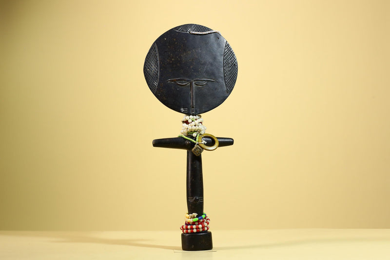 African Akuaba Figure Carved Wood Ghana Fertility Doll Tribal Art Decor-G5981