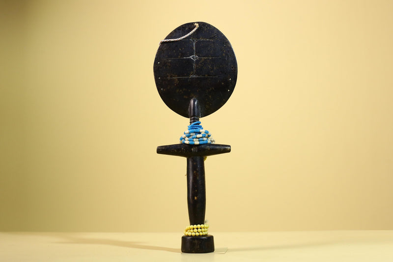 African Akan Statue Carved Wood Fertility Doll Ghana Tribal Art Decor-G5982