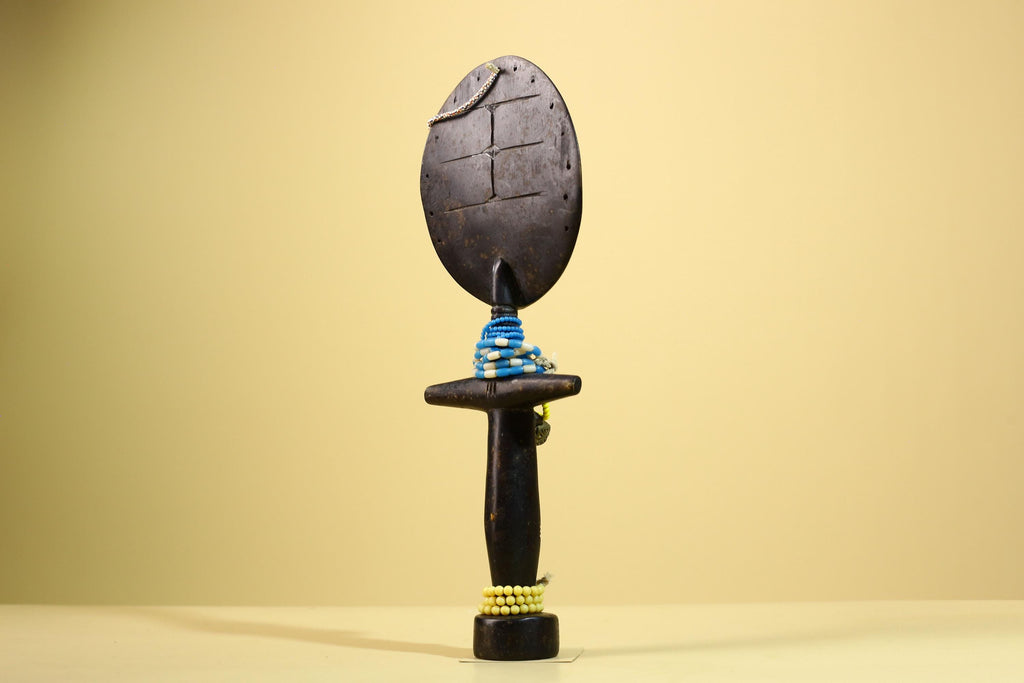 African Akan Statue Carved Wood Fertility Doll Ghana Tribal Art Decor-G5982