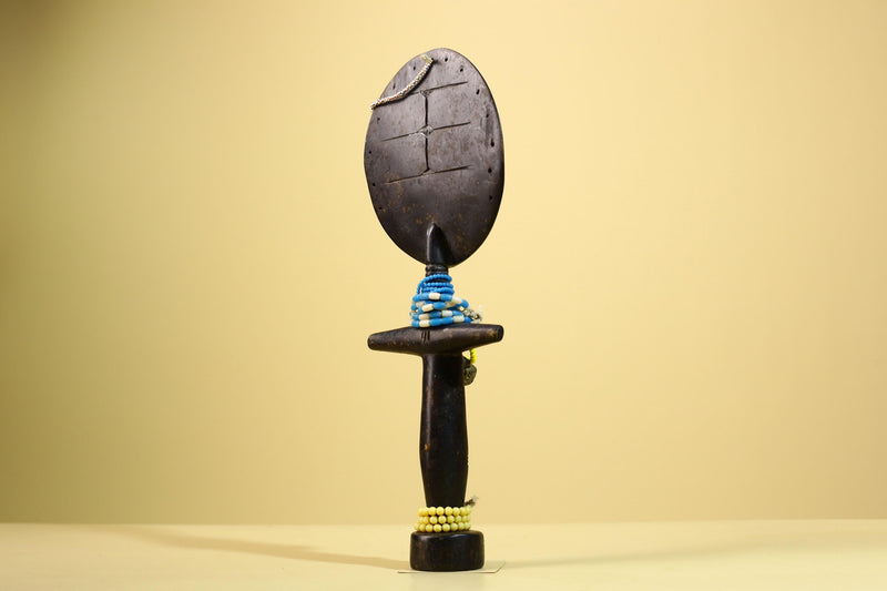 African Akan Statue Carved Wood Fertility Doll Ghana Tribal Art Decor-G5982