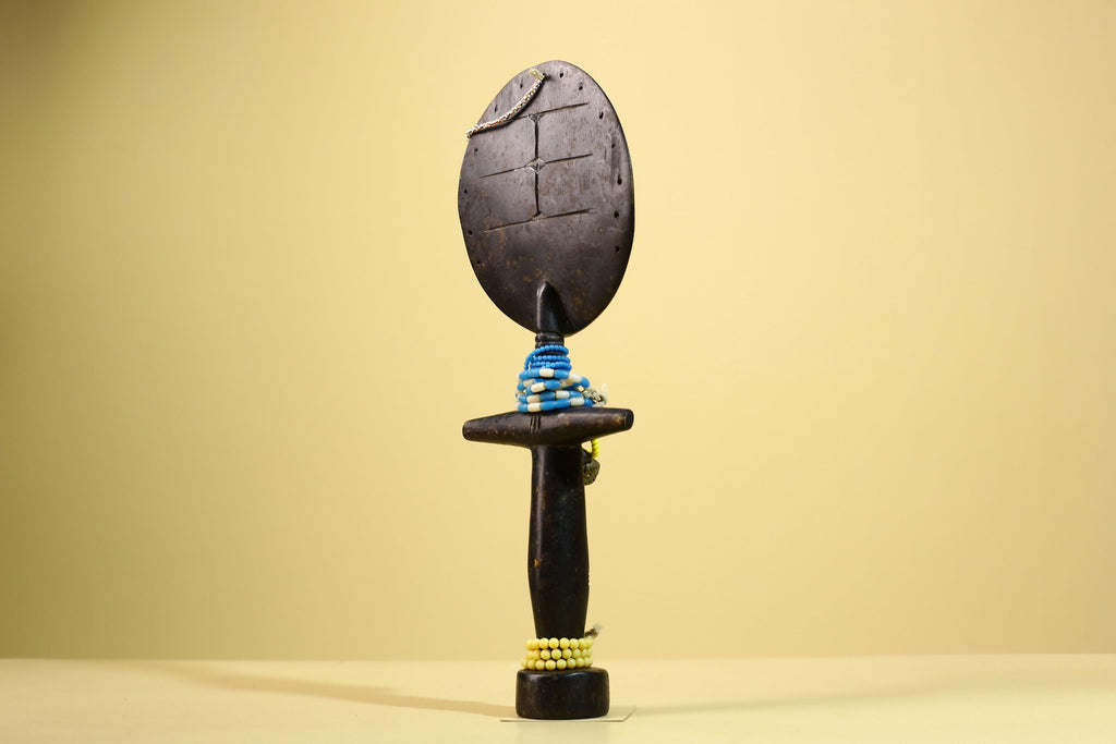 African Akan Statue Carved Wood Fertility Doll Ghana Tribal Art Decor-G5982