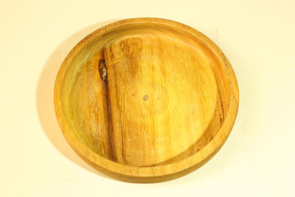 Vintage Carved Wood Bowl Set Rustic Handmade Wooden Kitchen Serving-G5911