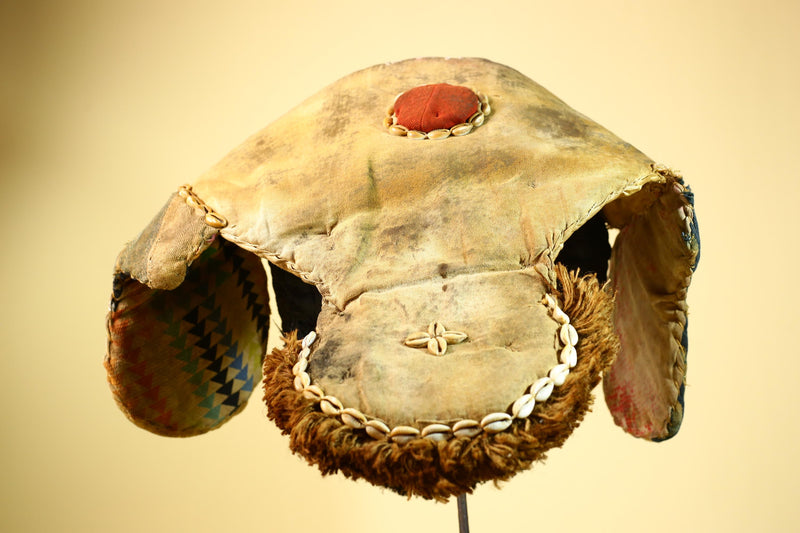 Vintage Dan Deangle Mask Cowrie Shell Ceremonial African Tribal Art Liberia-G5994