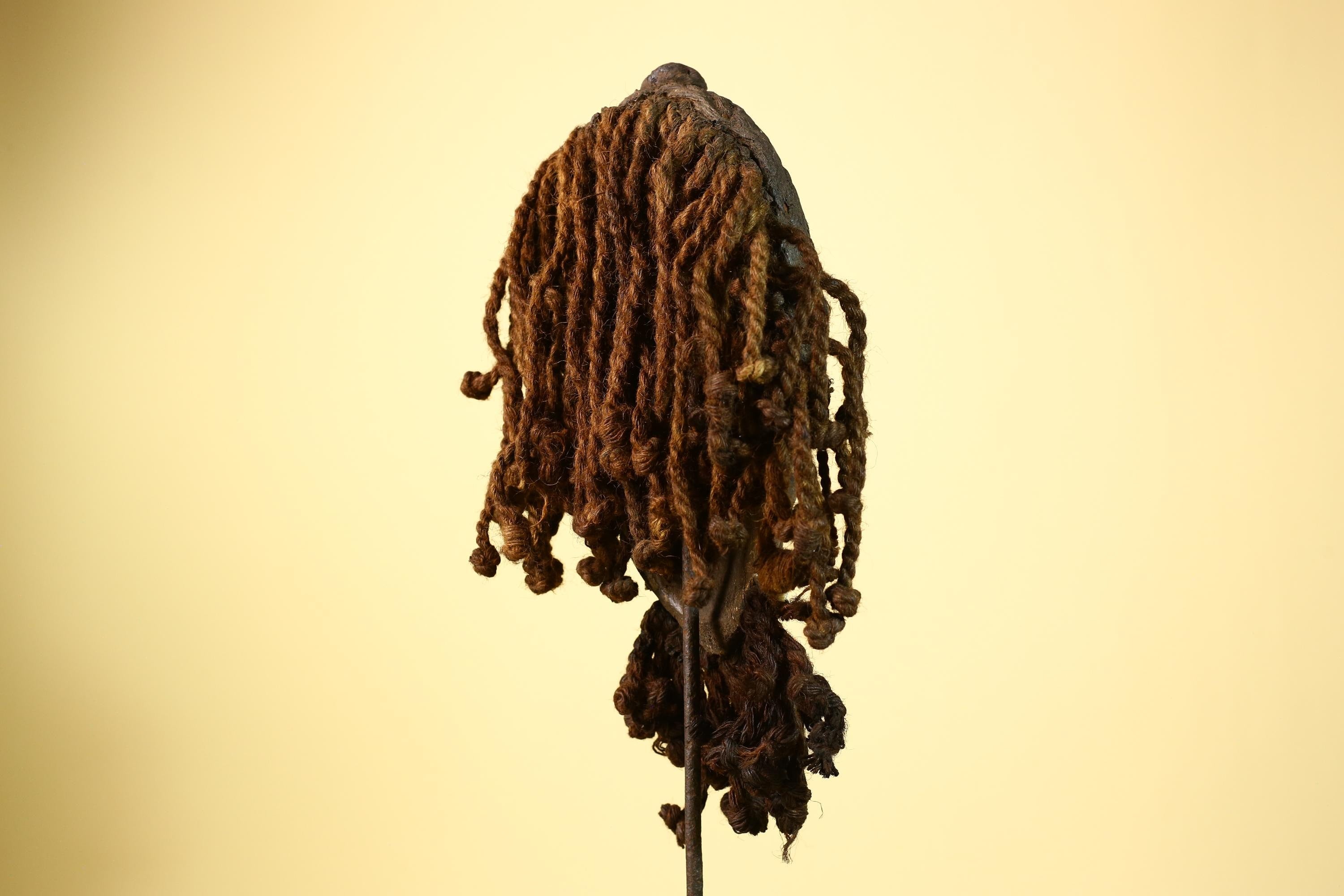 Antique Dan Mask Côte d'Ivoire Tribal Art Cowrie Shell Braided Handcrafted -G6001