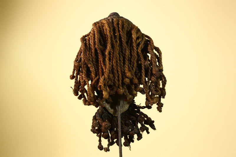 Antique Dan Mask Côte d'Ivoire Tribal Art Cowrie Shell Braided Handcrafted -G6001