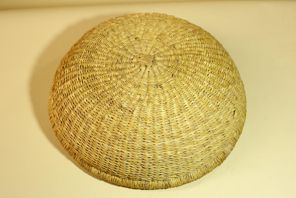 African Woven Basket Natural Straw Handmade Storage Tribal Decor-G5918