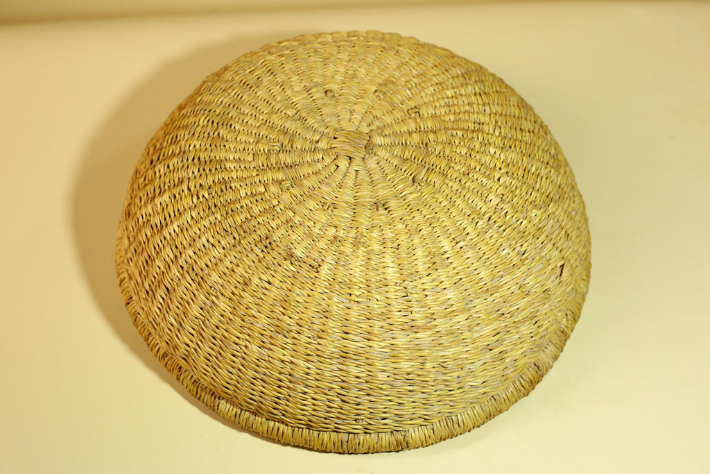 African Woven Basket Natural Straw Handmade Storage Tribal Decor-G5918