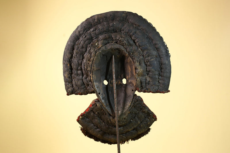 African Vintage Dan Mask Cowrie Shell Textile Côte d'Ivoire Tribal Art -G6007