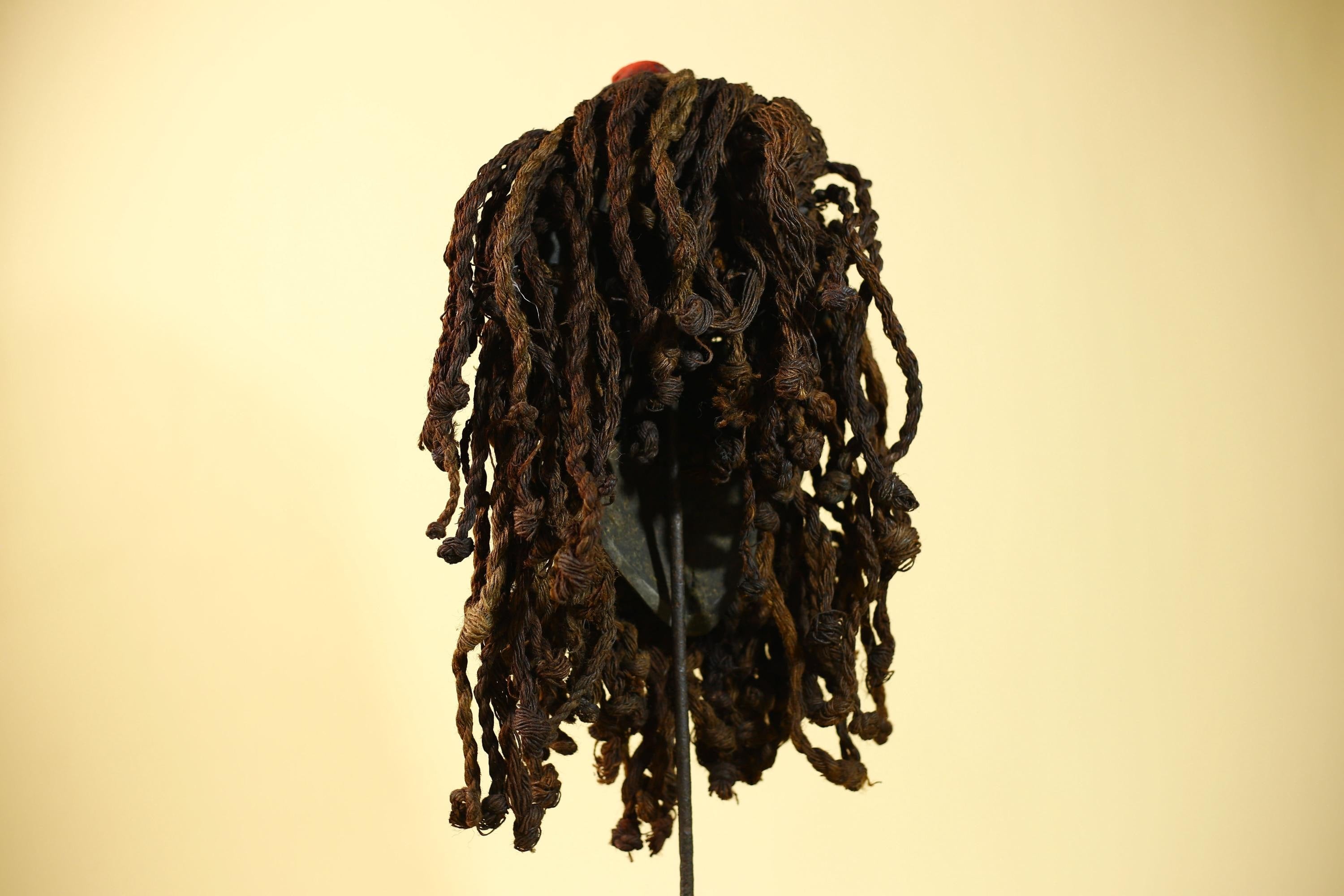 Vintage Dan Mask with Braided Hair &Cowrie Details African Tribal Mask Art-G6017