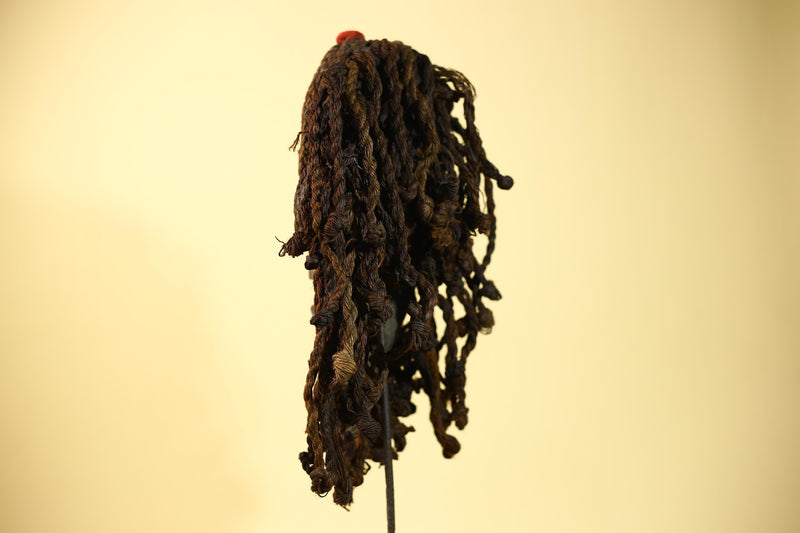 Vintage Dan Mask with Braided Hair &Cowrie Details African Tribal Mask Art-G6017