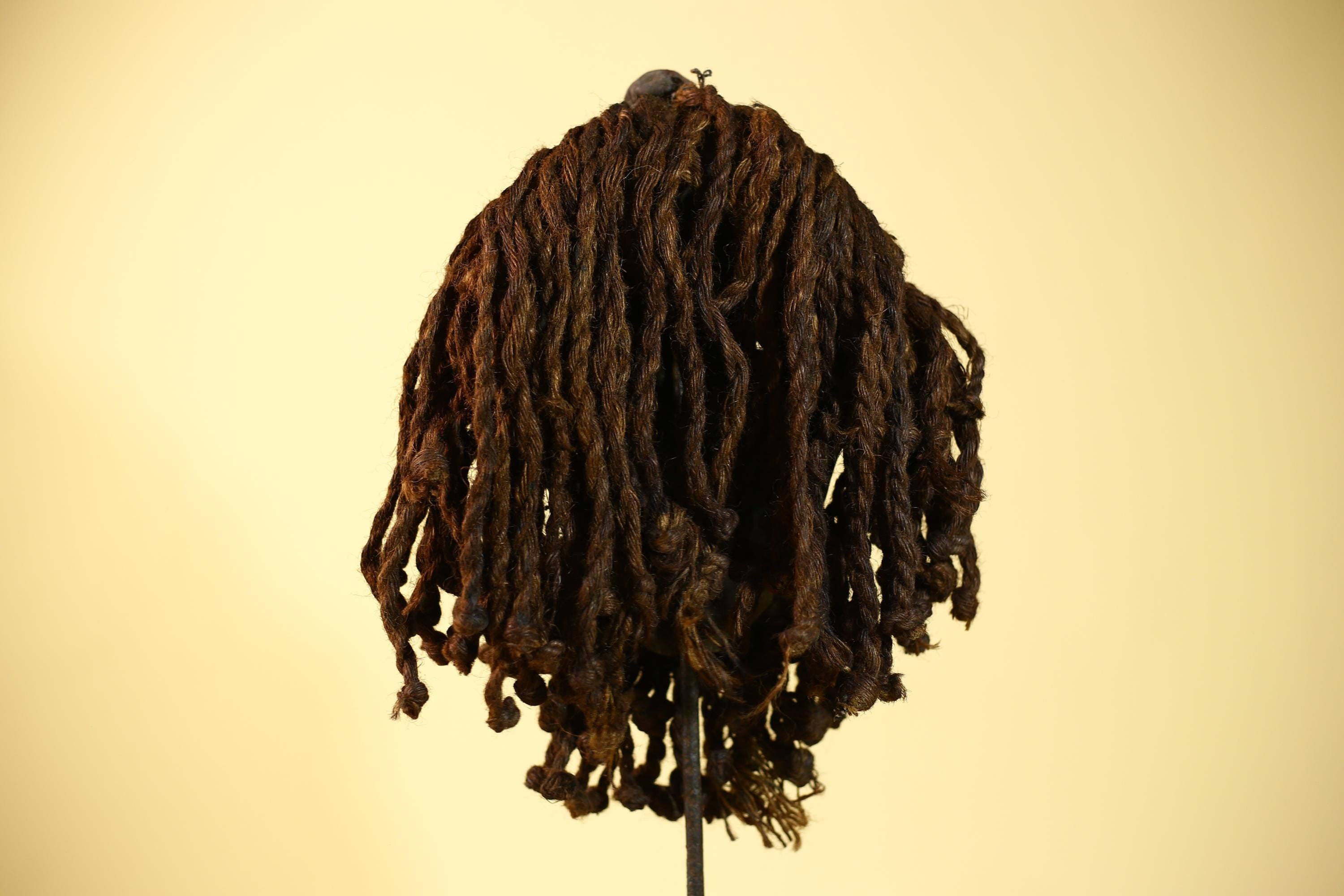 African Vintage Dan Tribal Mask with Braided & Cowrie Shells Côte d’Ivoire-G6019
