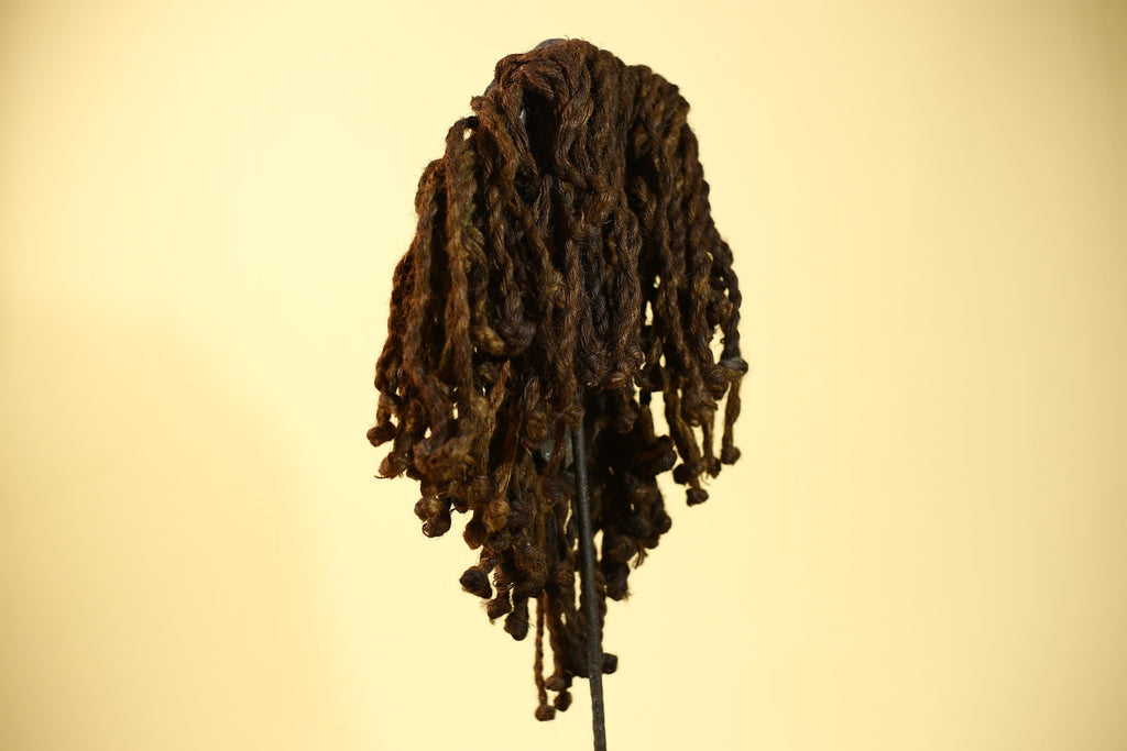 Vintage Dan African Mask with Cowrie & Braided Fiber Hair–Tribal Wood Mask-G6020