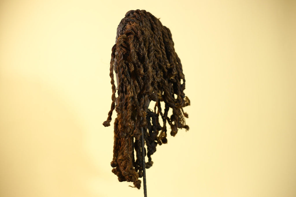 Vintage Dan Mask with Braided Hair &Cowrie Details African Tribal Mask Art-G6022