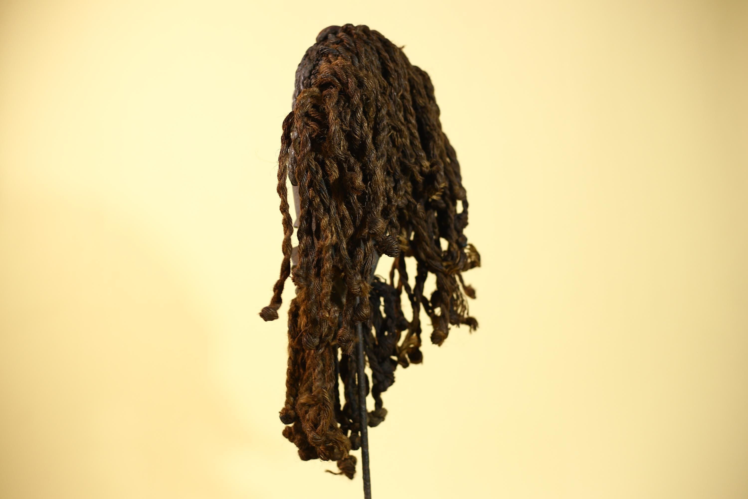 Vintage Dan Mask with Braided Hair &Cowrie Details African Tribal Mask Art-G6022