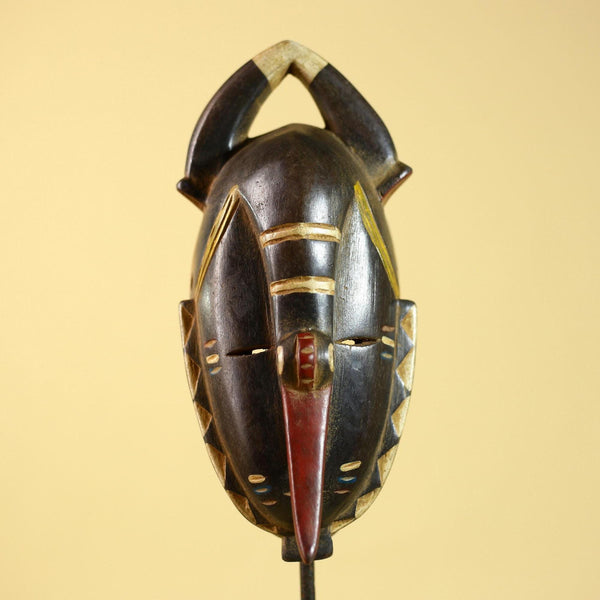 African Vintage Guro Bird-Nose Face Mask – Hand Carved Wood Wall Art-G6024