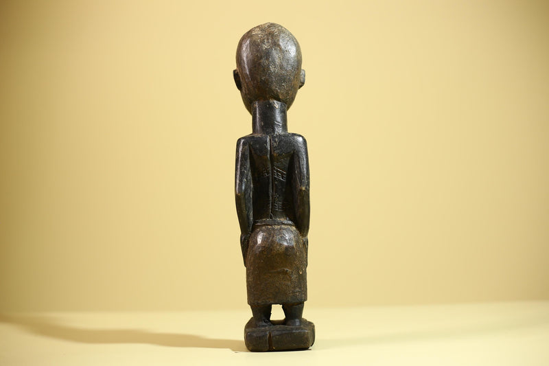 African Vintage Female Fertility Statue – Hand-Carved Ethnographic Statue-G6027