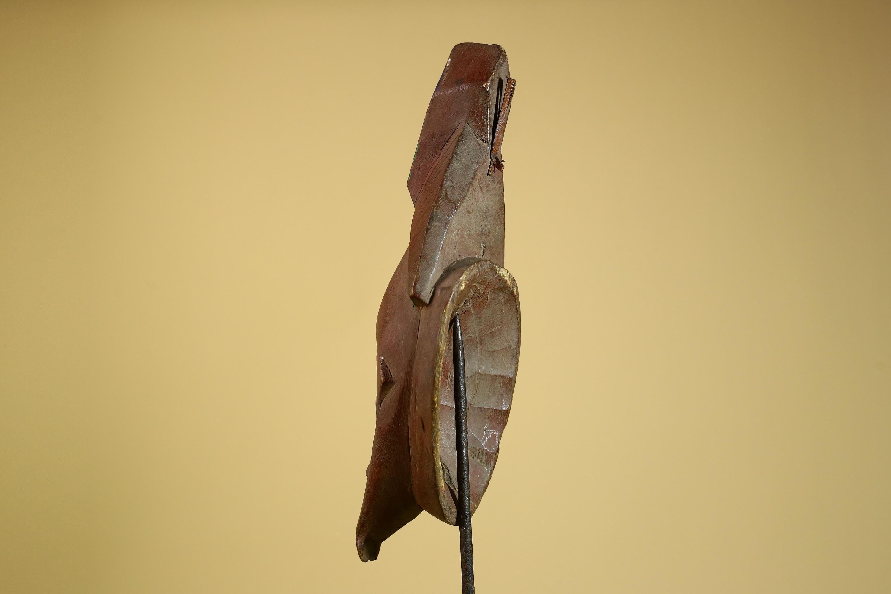 African Guro Mask Carved Wood Green Crest Côte d’Ivoire Tribal Art Decor-G5935